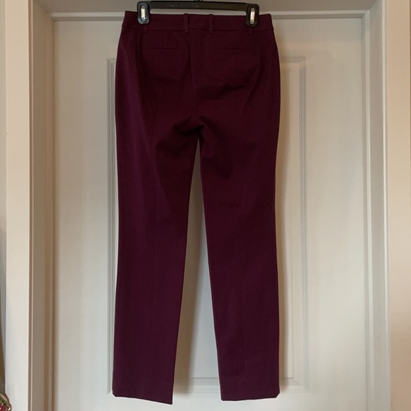 NWT JCREW BURGUNDY PANTS. SIZE 2S. - Picture 3 of 4